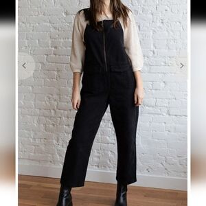 Mod Ref 100% Cotton Piper Overalls In Black Size Medium